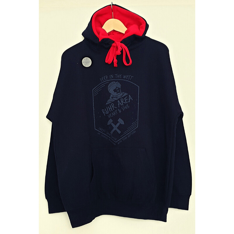 Hoody - DEEP IN THE WEST - schwarz/rot - L-XXL Hoody - DEEP IN THE WEST - schwarz/rot - L-XXL
