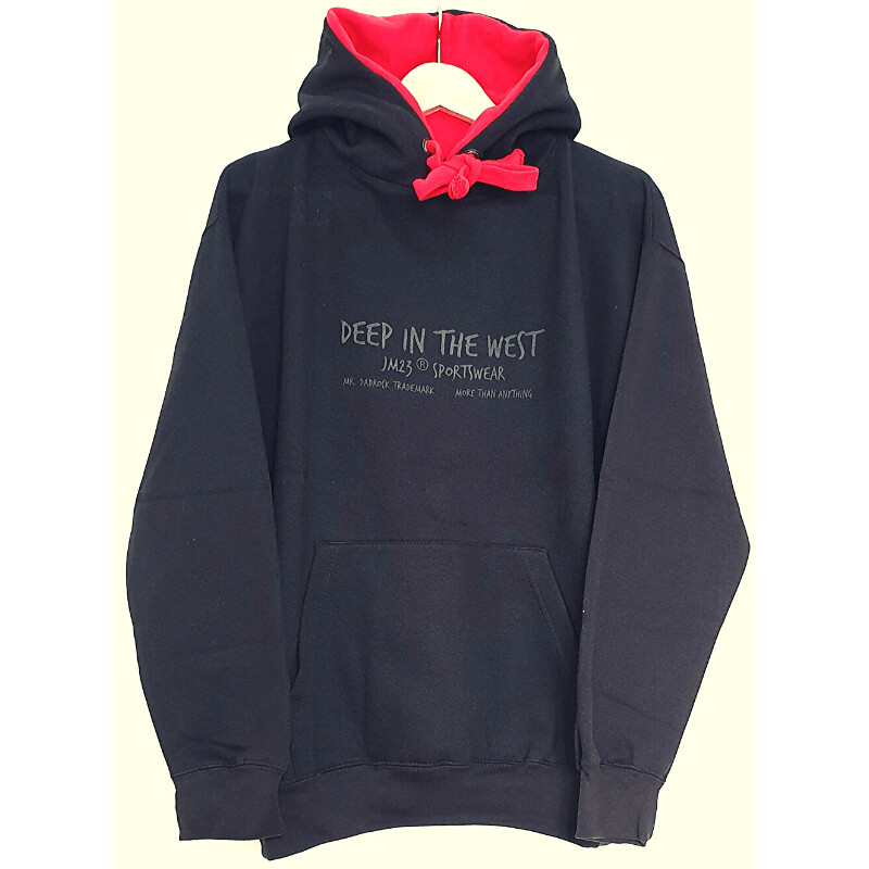Hoody - DEEP IN THE WEST - schwarz/rot - M Hoody - DEEP IN THE WEST - schwarz/rot - M