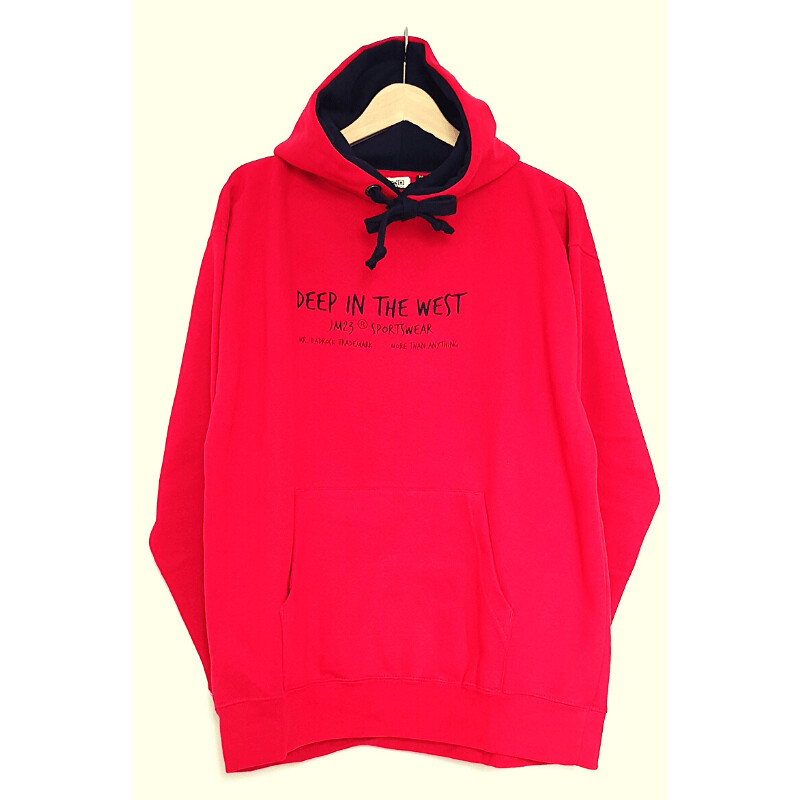 Hoody - DEEP IN THE WEST - rot/schwarz - M Hoody - DEEP IN THE WEST - rot/schwarz - M