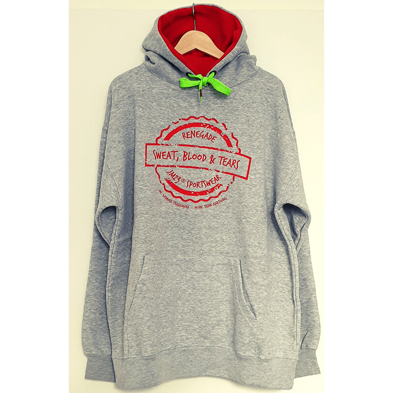 Hoody - RENEGADE - grau/rot - L-XL