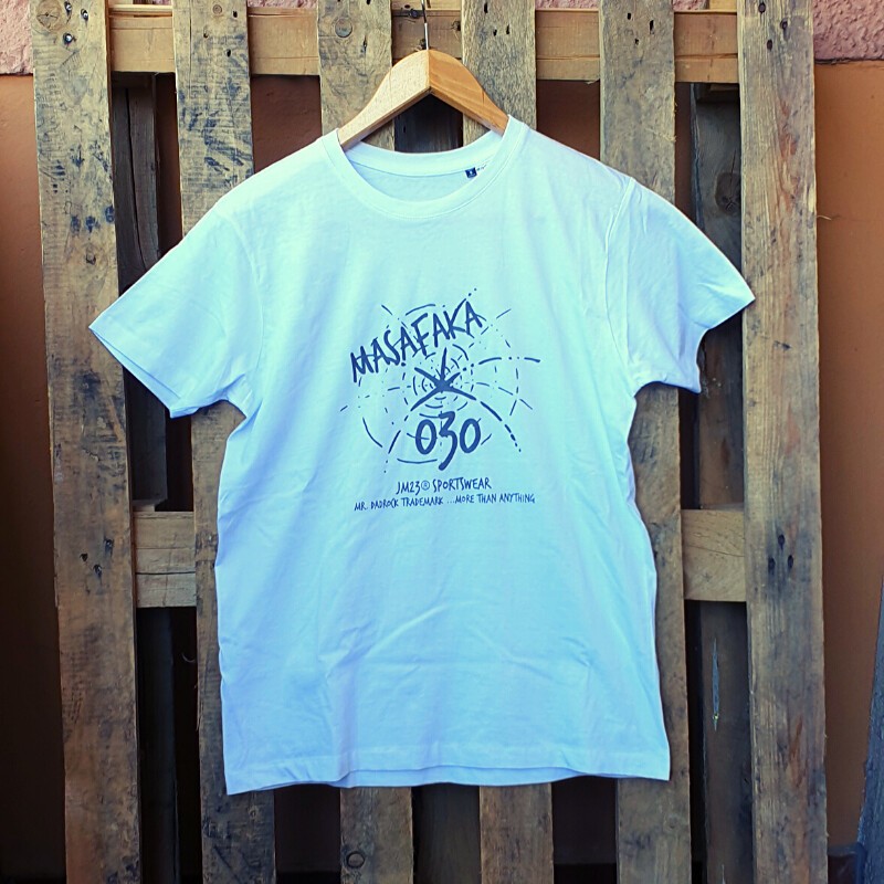 T-Shirt - MASAFAKA - weiß/grau - S-XXL T-Shirt - MASAFAKA - weiß/grau - S-XXL