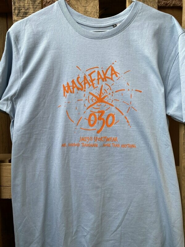 T-Shirt - MASAFAKA - frogeblue/orange - S-XXL nur Frontdruck