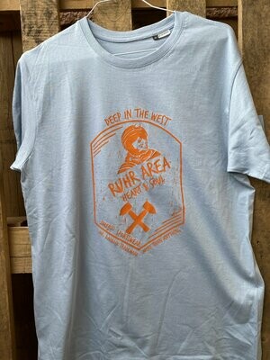 T-Shirt - DEP IN THE WEST - frogeblue/orange - S-XXL nur Frontdruck