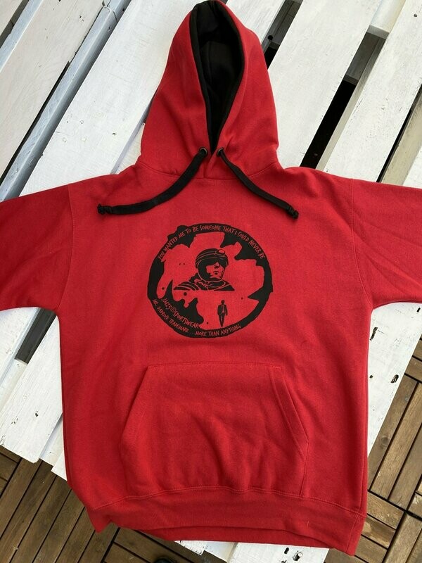 Hoody - Boy in the well - rot/schwarz - M - XXl Hoody - Boy in the well - rot/schwarz - M - XXl