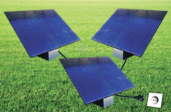 TRIO modules Plug & Play composé de 3 modules, soit 6 panneaux Solaires Photovoltaïques | Centrale solaire livrée prête à produire.