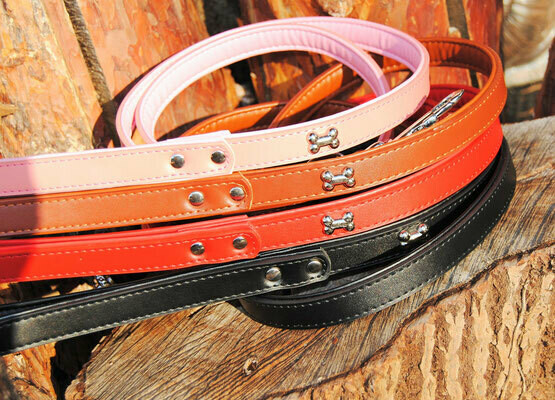 Artleather Bones Leine, Farbe: rosa