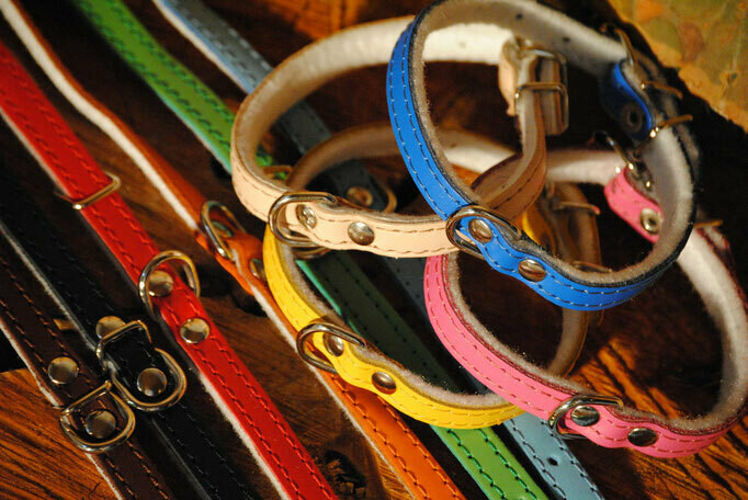 Halsband Leder- Filz klein