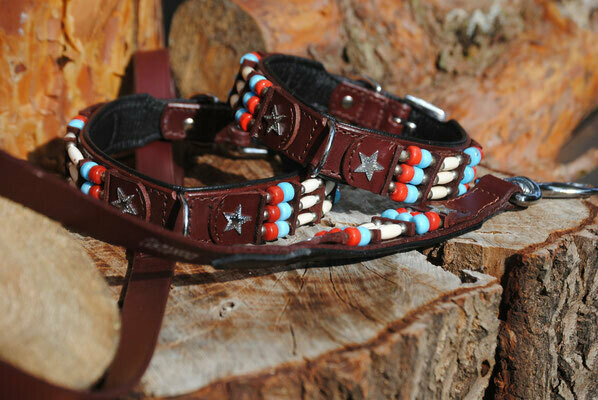 Lederhalsband Indian Dox Star Indianer Style