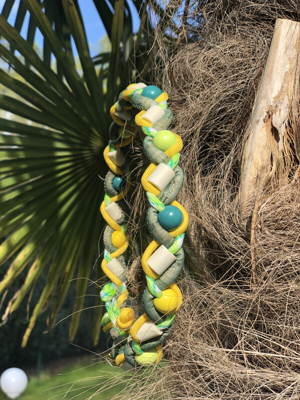 EM-Kette Kork mit Bully  / EM-Keramikketten / EM-Keramik Halsband gegen Zecken