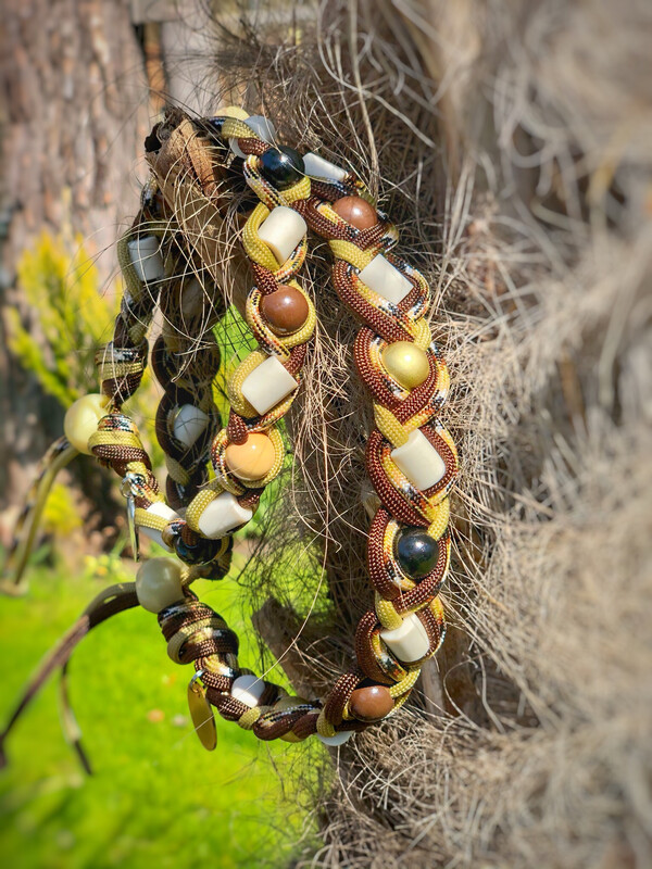 EM-Kette Camo braun/ EM-Keramikketten / EM-Keramik Halsband gegen Zecken