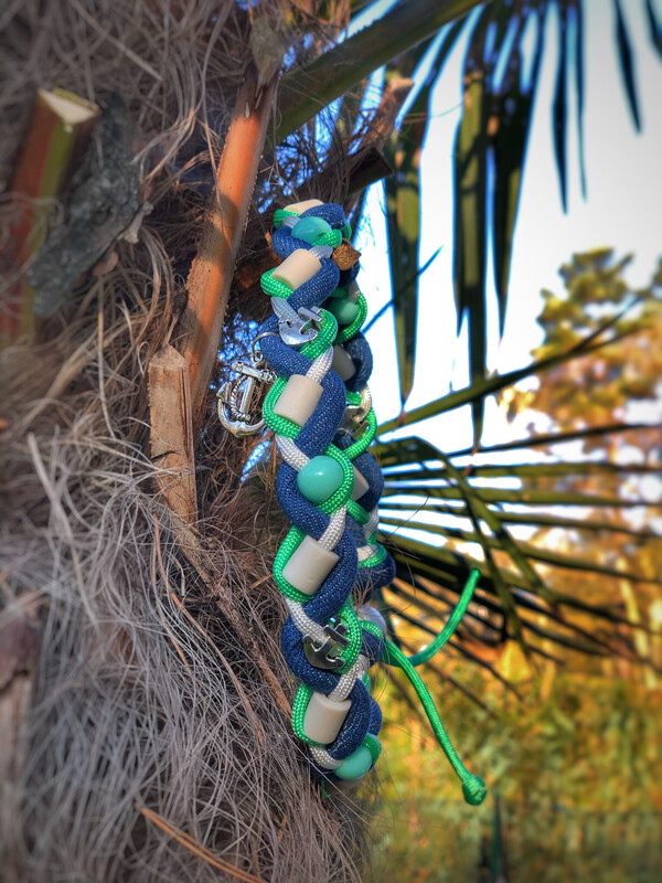 EM-Kette Ahoi Jeans  / EM-Keramikketten / EM-Keramik Halsband gegen Zecken