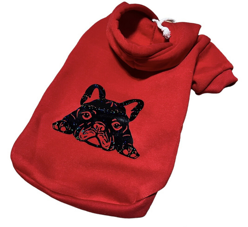 ​Hoodie L mit Druck rot
