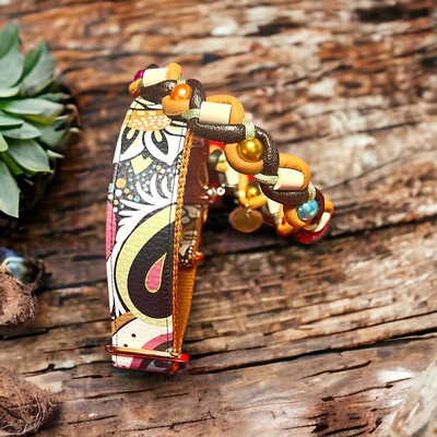 Halsband Kunstleder mit Muster