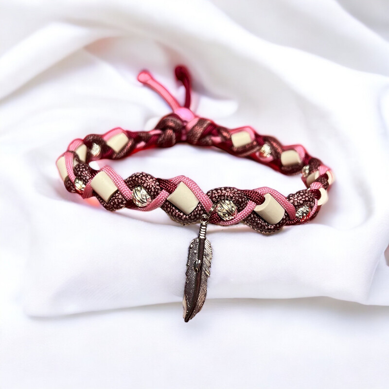 EM-Kette Chic &amp; Charmant bordeaux/ EM-Keramikketten / EM-Keramik Halsband gegen Zecken