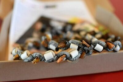 EM-Ketten/ EM-Keramikketten  / EM-Keramik Halsband  gegen Zecken mit Bernstein und Perlen