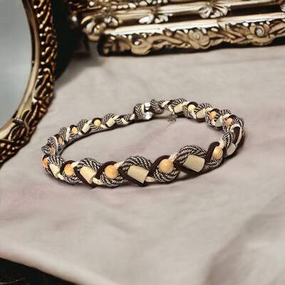 EM- Keramikkette mit Kordelstopper gegen Zecken für einen Halsumfang von ca. 53-60cm