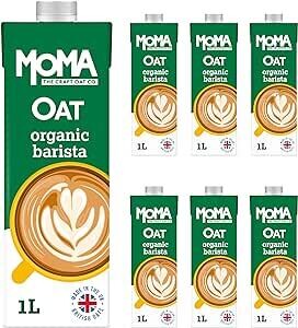 MOMA ORGANIC Barista Oat Drink - 6 x 1L - 100% Plant Based Milk Alternative