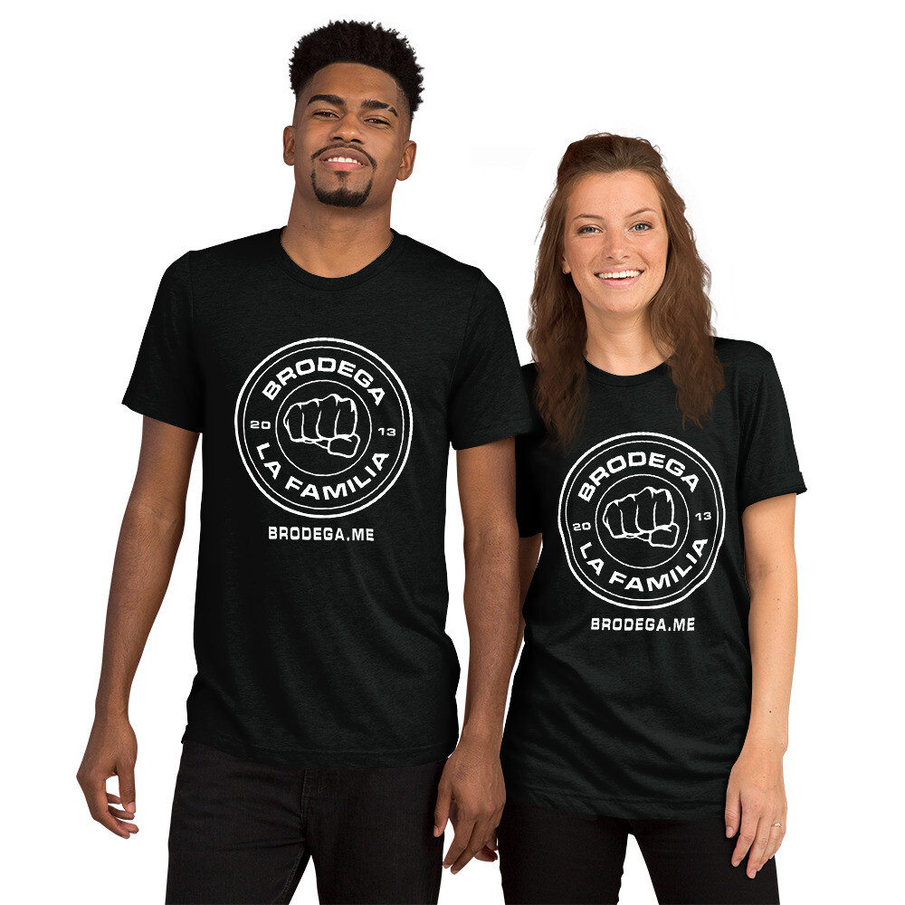 Brodega Short sleeve t-shirt, Color: Solid Black Triblend, Size: XS