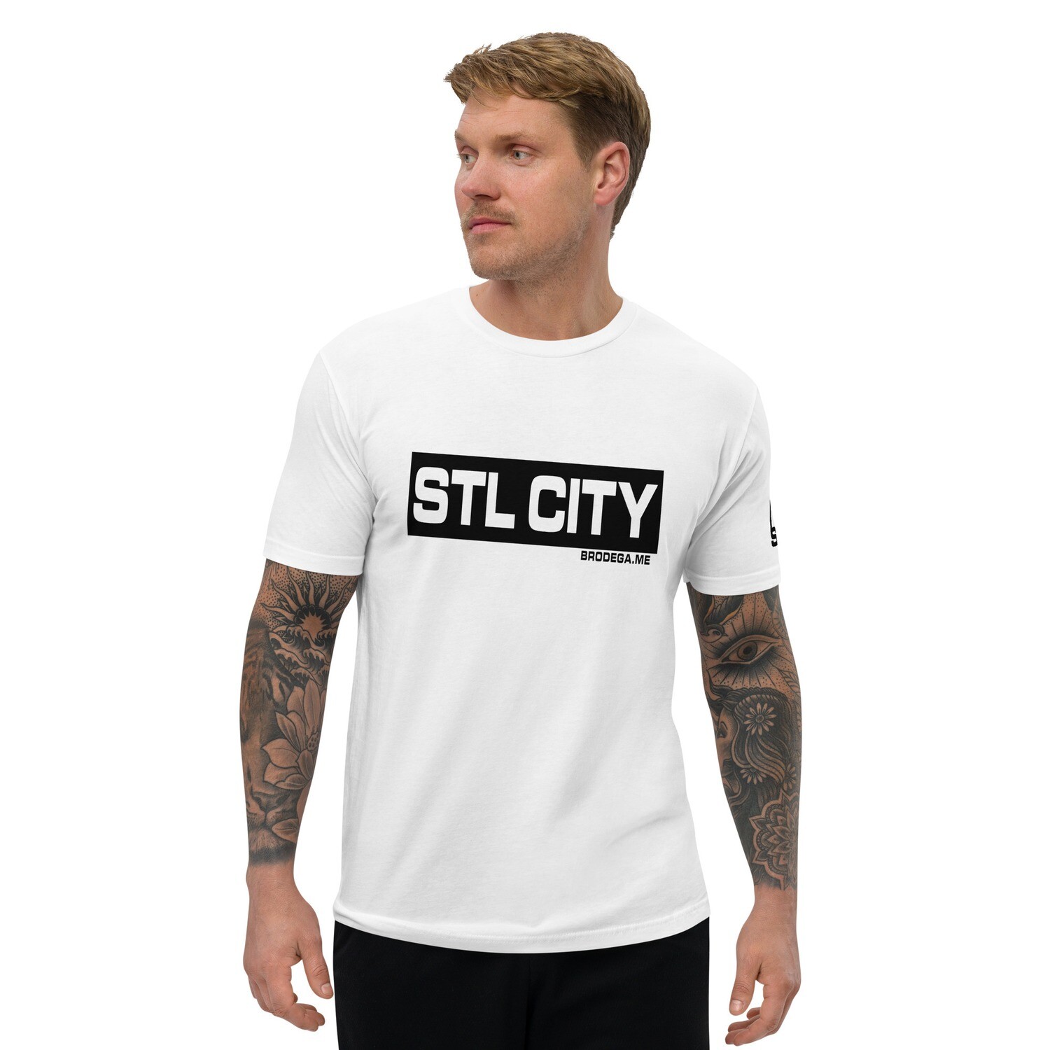 STL CITY White Short Sleeve T-shirt, Size: XS