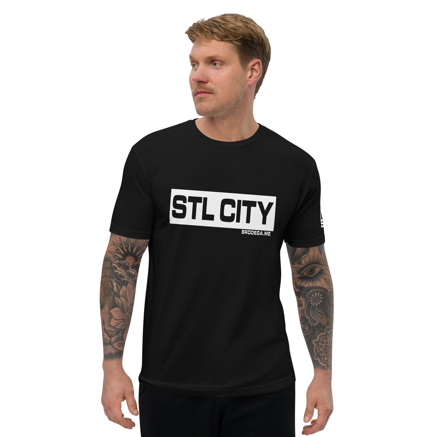 STL CITY Black Short Sleeve T-shirt, Size: XS