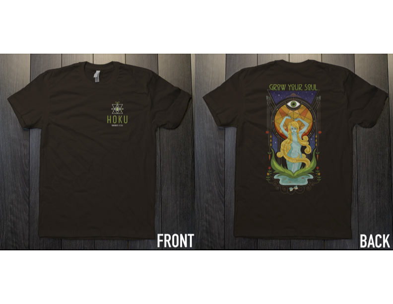 - Hoku T-Shirt "Grow Your Soul 2" - Brown - Hoku T-Shirt "Grow Your Soul 2" - Brown