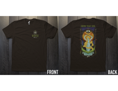 - Hoku T-Shirt "Grow Your Soul 2" - Brown