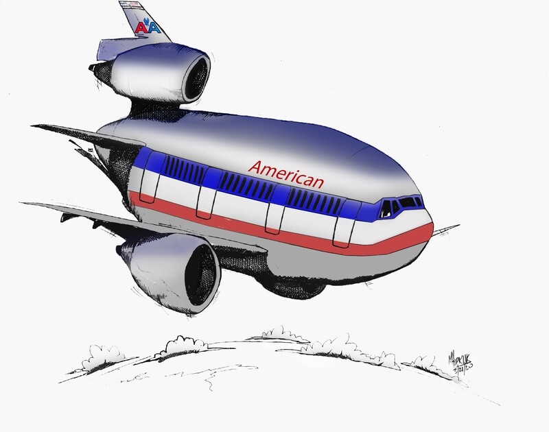 A/A DC-10 - 11&quot; x 17&quot; Aviation Caricature Limited Edition Signed Color Prints - $50