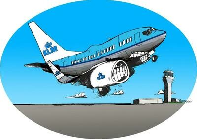 KLM 737-700 - Limited Edition 11"x17" Print by Michael Hopkins