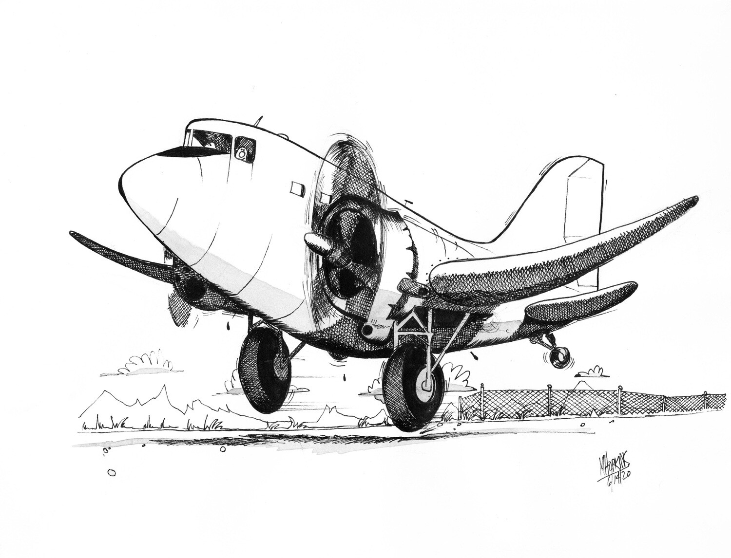 Douglas DC-3 - Limited Edition Giclée Prints from $50 to $100