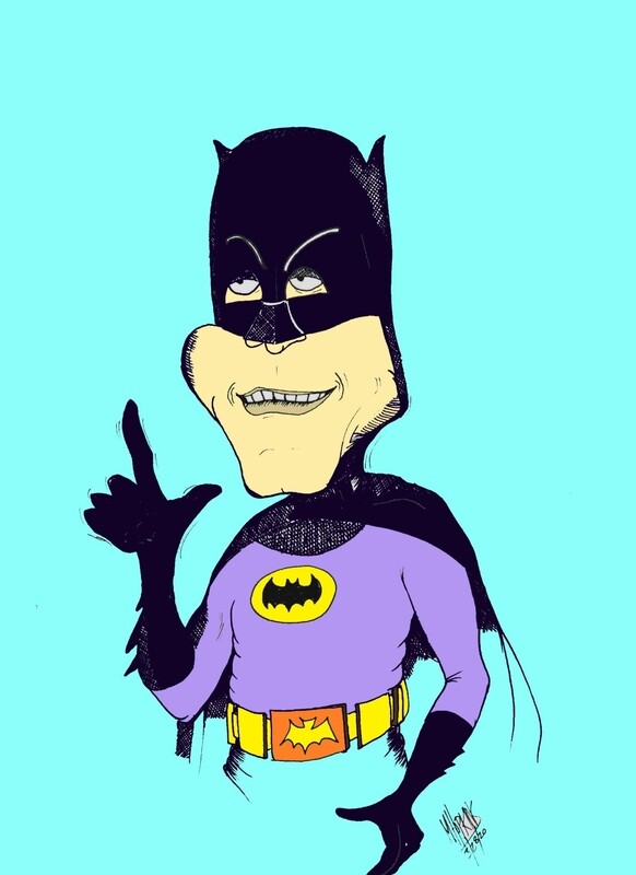 The Caped Crusader - 8&quot; x 10&quot; Caricature Limited Edition Prints by Michael Hopkins