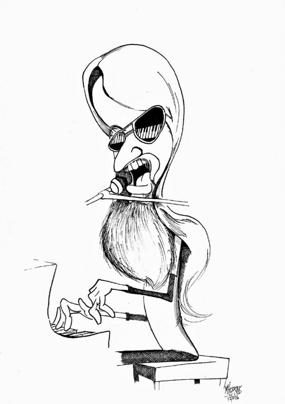 Leon - Signed Original 10" x 15" Pen &amp; Ink Caricature by Michael Hopkins