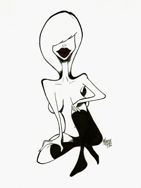 Bello - Signed Original 10" x 15" Pen &amp; Ink Caricature *One of a Kind - Reproductions will not be authorized by Michael Hopkins