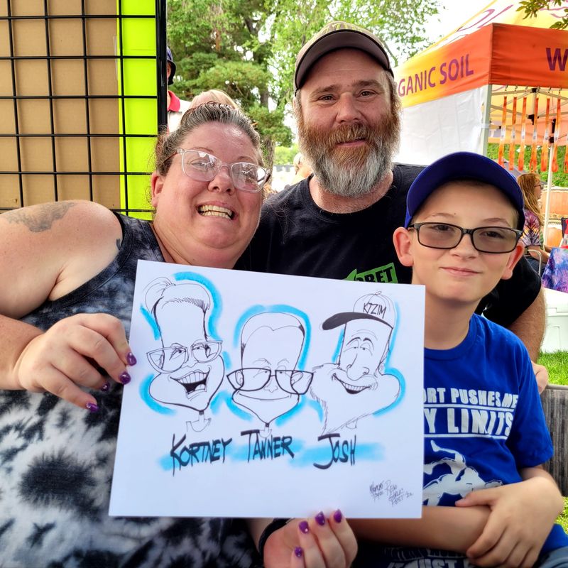 See Yourself as a Cartoon Caricature - 3 People