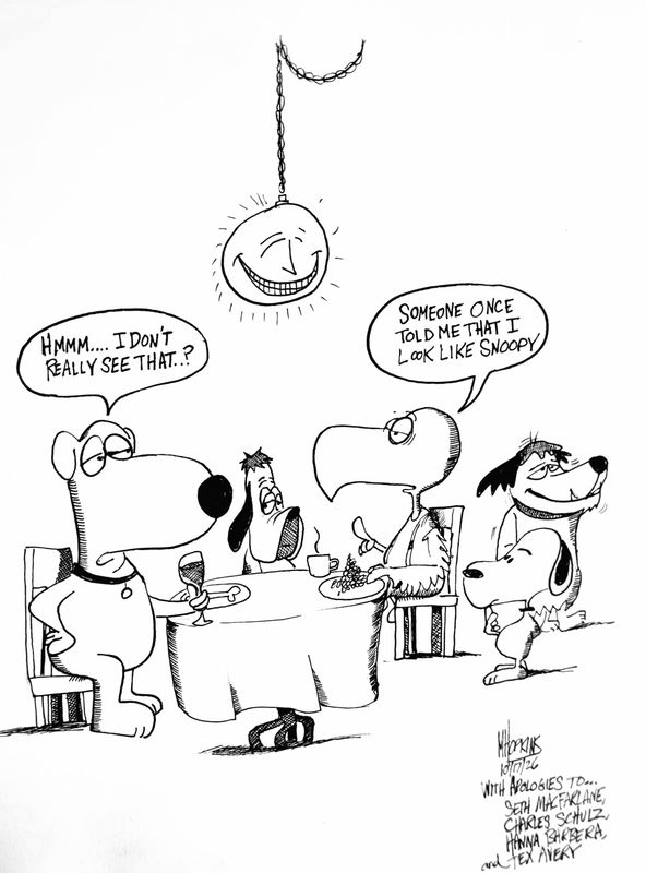 Cosmic Fowl Webcomic #48- 9" x 12" Original Drawing by Michael Hopkins.