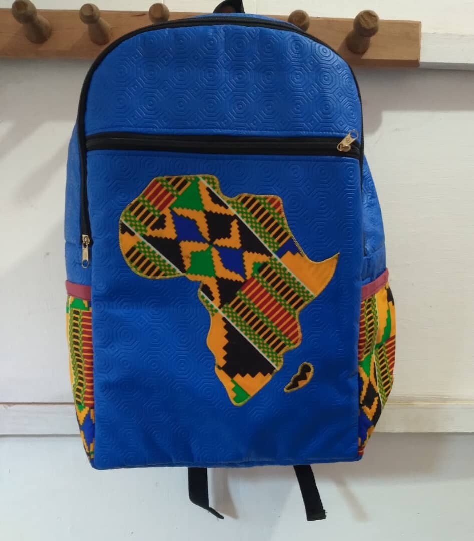 Kente Print Backback