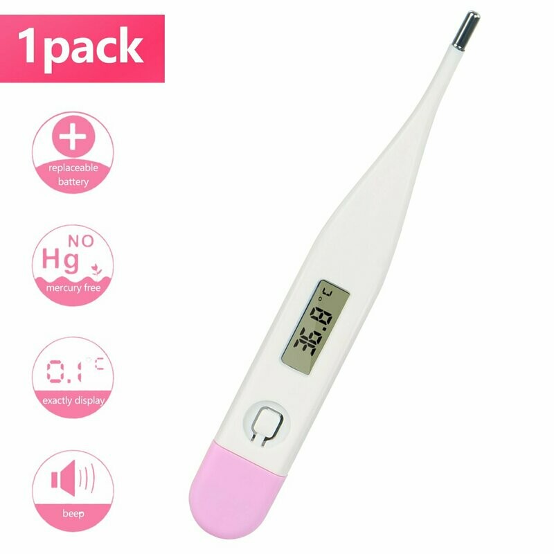 Pink Digital Electronic Rectal Oral Thermometer Household for Adults and Babies 
( Discount 50% Off )