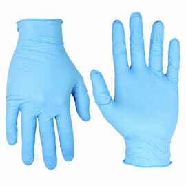 House Brand Premium Nitrile Exam Gloves: Large, 100/Bx. Blue, Non-Sterile