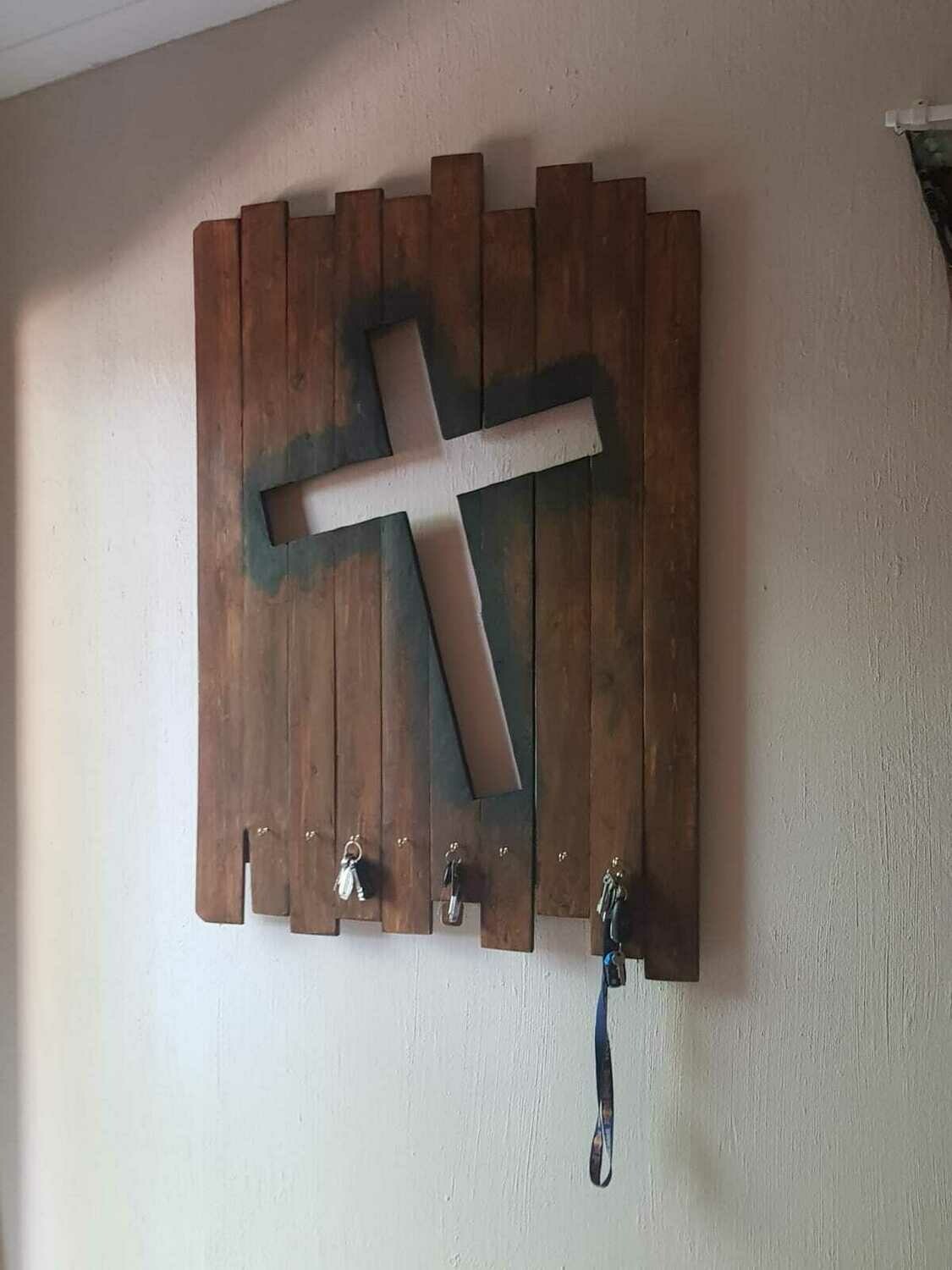 Hollow cross with key hangers. (Price dependent on size) 