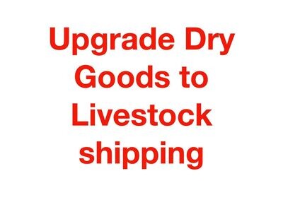 Shipping Correction. Dry goods to Livestock shipping