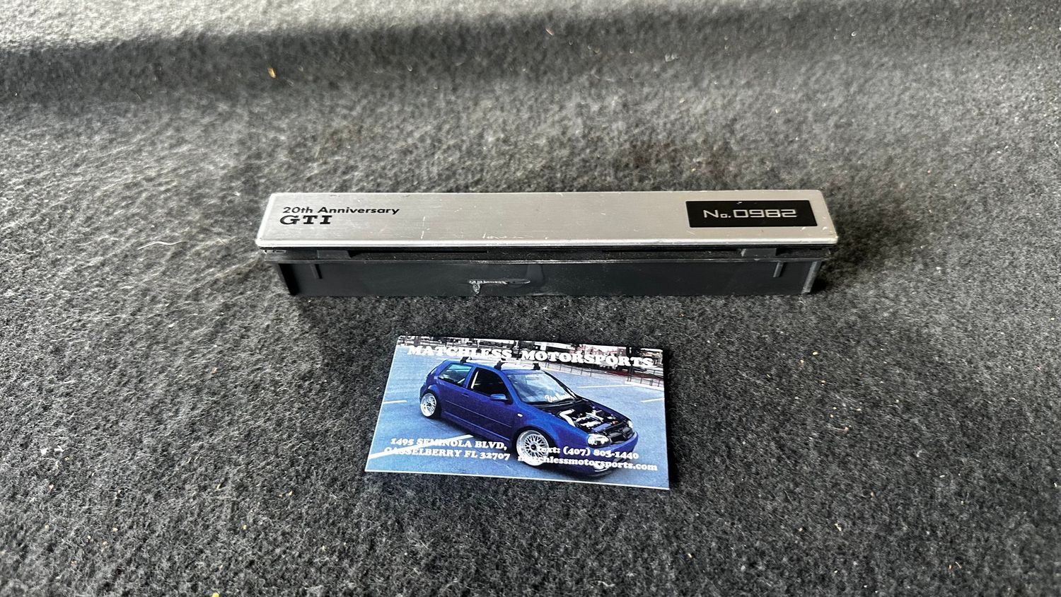 2003 GTI 20th Anniversary plate #982