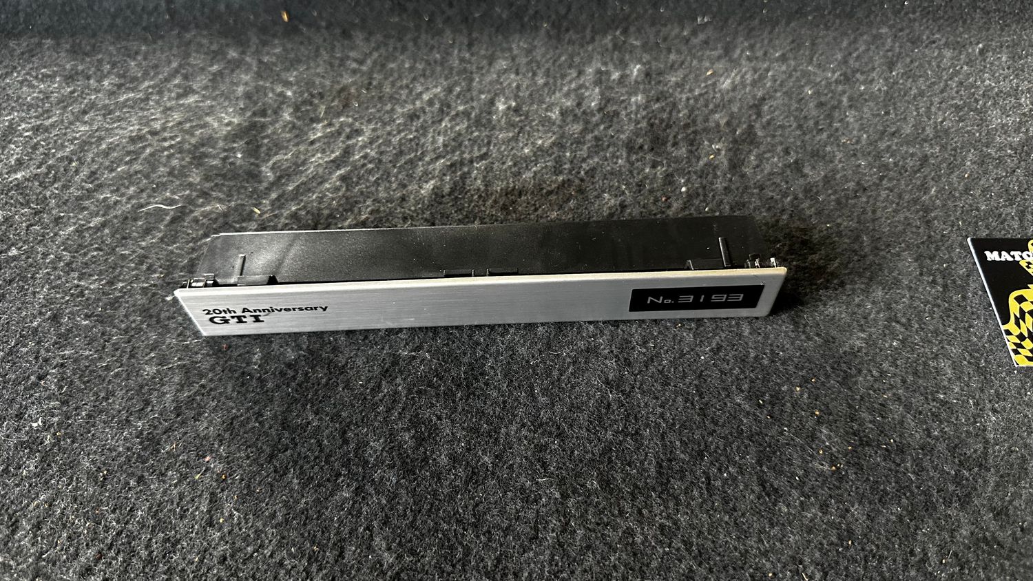 2003 GTI 20th Anniversary plate #3193