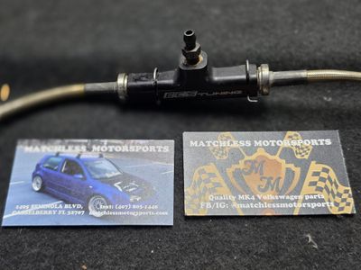 1999-2005 MK4 Volkswagen 6 Speed ECS Tunning Transmission Bleeder valve and braided clutch line