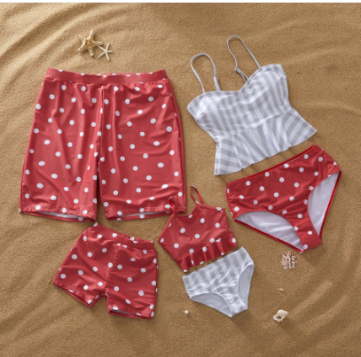 Spot and Stripe Family Matching Swimsuit