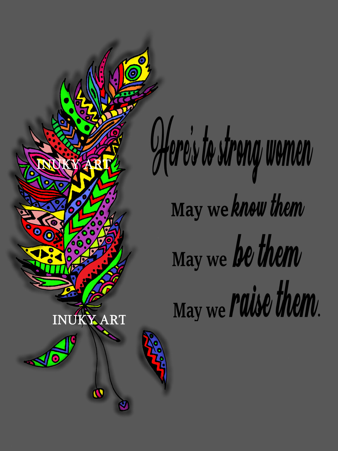 Feather with verse/quote/poem