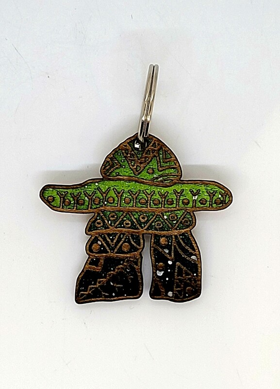 Inuit tattoo inuksuk keychain