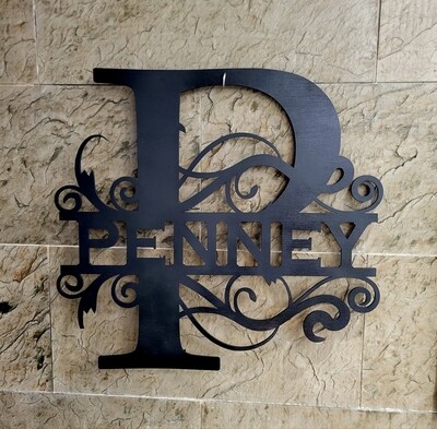Monogram Name Sign 20&quot;x20&quot;