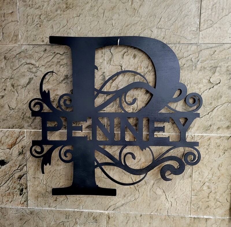 Monogram Name Sign 20&quot;x20&quot;