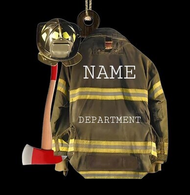 Fire Fighter Ornament personalized