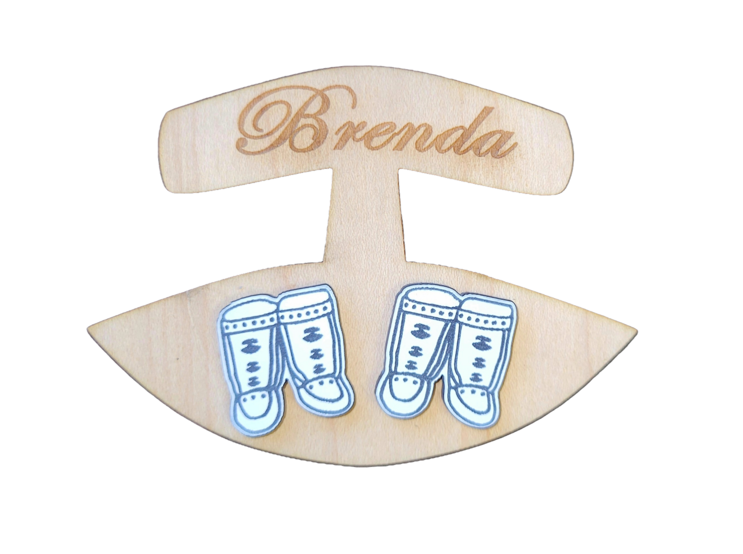 Earring and holder set personalized