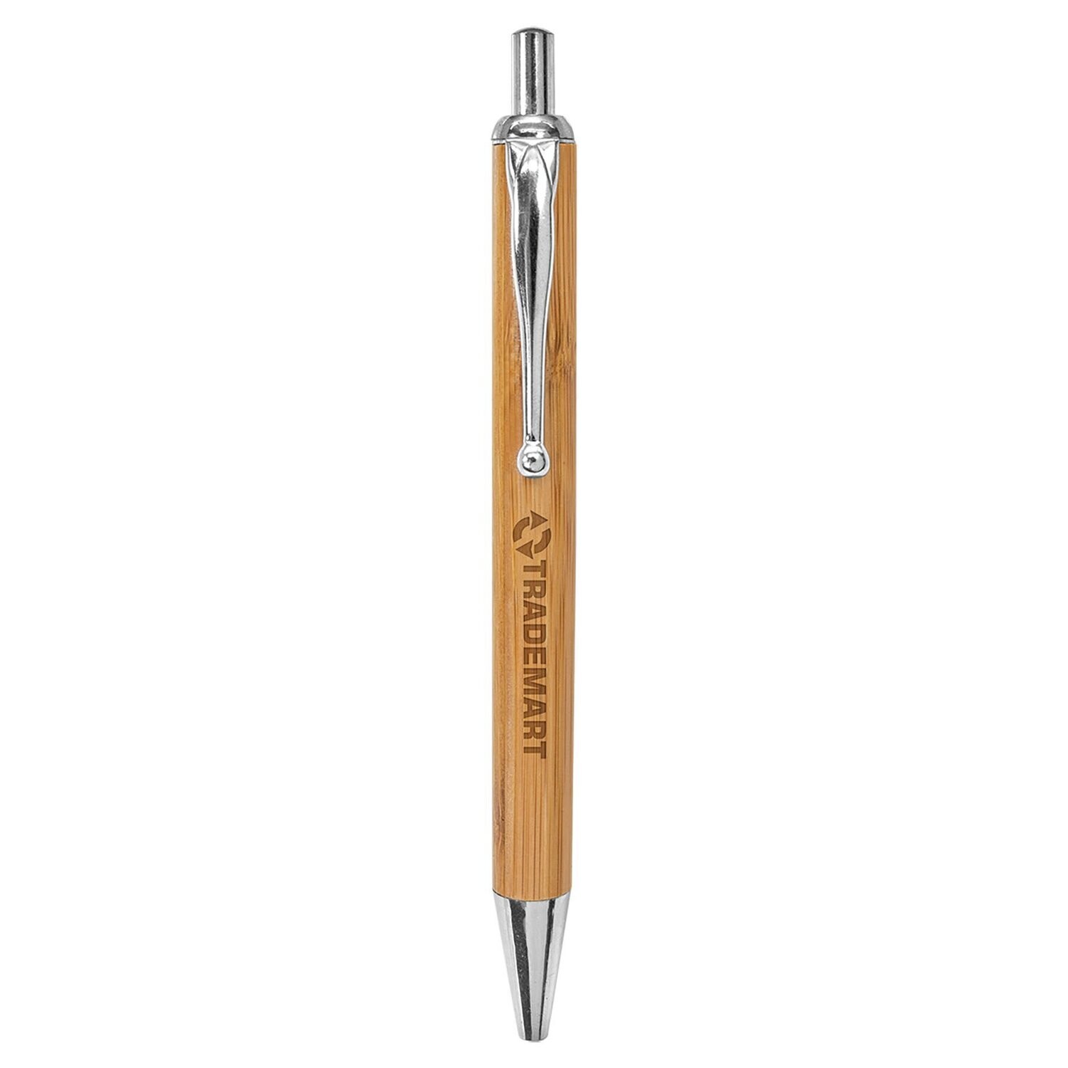 Bamboo with Silver Trim Laserable Pen * Includes Personalization *